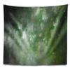 Designart ' Blur Green Starry Fractal Sky' Abstract Tapestry Blanket Dcor Wall Art for Home and Office, Created On Lightweight Polyester Fabric x Large: 92 in. x 78 in view 2