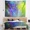 Designart ' Blue Green Starry Fractal Sky' Abstract Tapestry Blanket Dcor Wall Art for Home and Office x Large: 92 in. x 78 in view 1