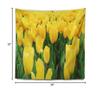 Designart ' Bright Tulip Flowers in Garden' Floral Tapestry Blanket Dcor Wall Art for Home and Office, Created on Lightweight Polyester Fabric Medium: 39" x 32" view 4