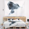 Designart ' Woman Double Exposure' Portrait Tapestry Blanket Dcor Wall Art for Home and Office x Large: 80 in. x 68 in view 1