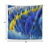 Designart ' Macro Render Structure Blue Yellow' Contemporary Tapestry Blanket Dcor Wall Art for Home and Office, Created On Lightweight Polyester Fabric Medium: 39 in. x 32 in view 4