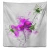 Designart ' Purple Flower Sketch with Stem' Floral Tapestry Blanket Dcor Wall Art for Home and Office, Created On Lightweight Polyester Fabric Medium: 32 in. x 39 in view 2