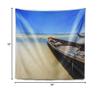 Designart ' Traditional Thai Boat on Beach' Seashore Tapestry Blanket Dcor Wall Art for Home and Office Medium: 39" x 32" view 4