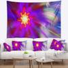 Designart ' Beautiful Purple Flower Petals' Floral Tapestry Blanket Dcor Wall Art for Home and Office x Large: 92" x 78" view 1