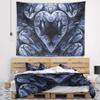 Designart ' Cold Mystical Fractal Heart' Abstract Tapestry Blanket Dcor Wall Art for Home and Office, Created On Lightweight Polyester Fabric x Large: 92 in. x 78 in view 1