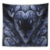 Designart ' Cold Mystical Fractal Heart' Abstract Tapestry Blanket Dcor Wall Art for Home and Office, Created On Lightweight Polyester Fabric x Large: 92 in. x 78 in view 2