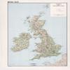 Historic Prints 18" x 24" 1961 Map of British Isles Terrain & Transportaion view 1
