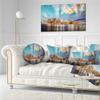 Designart Dramatic Sky Over Manhattan City' Cityscape Throw Living Room, Sofa, High Quality Pillow Insert + Cushion Cover Printed On Both Side 20" Round view 2