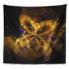 Designart ' Fractal Yellow Butterfly Pattern' Floral Tapestry Blanket Dcor Wall Art for Home and Office, Created On Lightweight Polyester Fabric Medium: 39 in. x 32 in view 2