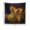 Designart ' Fractal Yellow Butterfly Pattern' Floral Tapestry Blanket Dcor Wall Art for Home and Office, Created On Lightweight Polyester Fabric Medium: 39 in. x 32 in view 4