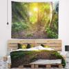 Designart ' Archaeological Park Cebal Guatemala' Landscape Tapestry Blanket Dcor Wall Art for Home and Office, Created On Lightweight Polyester Fabric x Large: 92 in. x 78 in view 1