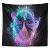 Designart ' Blue Fractal Vortices of Energy' Floral Tapestry Blanket Dcor Wall Art for Home and Office, Created On Lightweight Polyester Fabric x Large: 92 in. x 78 in view 2