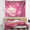 Designart ' Abstract Fractal Purple Flower' Floral Tapestry Blanket Dcor Wall Art for Home and Office, Created On Lightweight Polyester Fabric x Large: 92 in. x 78 in view 1
