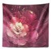 Designart ' Abstract Fractal Purple Flower' Floral Tapestry Blanket Dcor Wall Art for Home and Office, Created On Lightweight Polyester Fabric x Large: 92 in. x 78 in view 2