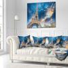 Designart Beautiful View Paris Eiffel Towerunder Fiery Sky' Cityscape Throw Cushion Pillow Cover for Living Room, Sofa 16 in. x 16 in view 2