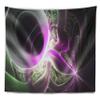 Designart ' Light Purple Designs on Black' Abstract Tapestry Blanket Dcor Wall Art for Home and Office, Created On Lightweight Polyester Fabric Medium: 39 in. x 32 in view 2