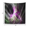 Designart ' Light Purple Designs on Black' Abstract Tapestry Blanket Dcor Wall Art for Home and Office, Created On Lightweight Polyester Fabric Medium: 39 in. x 32 in view 3