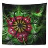 Designart ' Dark Yellow and Green Flower' Abstract Tapestry Blanket Dcor Wall Art for Home and Office x Large: 92" x 78" view 3