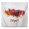 Designart ' Calgary Skyline' Cityscape Tapestry Blanket Dcor Wall Art for Home and Office, Created On Lightweight Polyester Fabric x Large: 92 in. x 78 in view 2