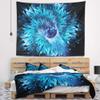 Designart ' Blue Magical Wormhole Fractal' Abstract Tapestry Blanket Dcor Wall Art for Home and Office, Created On Lightweight Polyester Fabric x Large: 92 in. x 78 in view 1