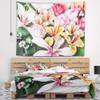 Designart ' Beautiful Sugar Decoration' Flower Tapestry Blanket Dcor Wall Art for Home and Office, Created On Lightweight Polyester Fabric x Large: 92 in. x 78 in view 1
