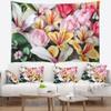 Designart ' Beautiful Sugar Decoration' Flower Tapestry Blanket Dcor Wall Art for Home and Office, Created On Lightweight Polyester Fabric x Large: 92 in. x 78 in view 2