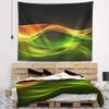 Designart Green Yellow in Black' Abstract Tapestry Blanket Dcor Wall Art for Home and Office, Created On Lightweight Polyester Fabric Medium: 39 in. x 32 in view 1