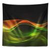 Designart Green Yellow in Black' Abstract Tapestry Blanket Dcor Wall Art for Home and Office, Created On Lightweight Polyester Fabric Medium: 39 in. x 32 in view 2