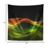 Designart Green Yellow in Black' Abstract Tapestry Blanket Dcor Wall Art for Home and Office, Created On Lightweight Polyester Fabric Medium: 39 in. x 32 in view 4