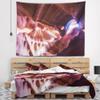 Designart ' Blue Light in Antelope Canyon' Landscape Photography Tapestry Blanket Dcor Wall Art for Home and Office x Large: 92 in. x 78 in view 2