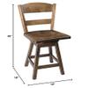 Furniture Barn USA Swivel Urban Bar Stool with Classic Back in Maple Wood view 2