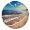 Designart Tropical Beach Island in Gili' Seashore Throw Cushion Pillow Cover for Living Room, Sofa 20" Round view 1