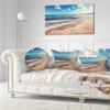 Designart Tropical Beach Island in Gili' Seashore Throw Cushion Pillow Cover for Living Room, Sofa 20" Round view 2