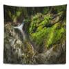Designart ' Creek Moss and Rocks Panorama' Landscape Tapestry Blanket Dcor Wall Art for Home and Office, Created On Lightweight Polyester Fabric x Large: 92 in. x 78 in view 2