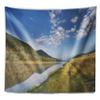 Designart Mountain River Under Blue Sky, Medium/39" x 32" view 2