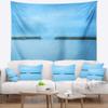 Designart ' Concrete Pier and Stairs' Seascape Tapestry Blanket Dcor Wall Art for Home and Office x Large: 92 in. x 78 in view 1