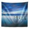 Designart ' Cloudy Sky in Blue Sea' Seascape Tapestry Blanket Dcor Wall Art for Home and Office, Created On Lightweight Polyester Fabric x Large: 92 in. x 78 in view 2