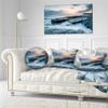Designart Sunset and Waves at Booby s Bay' Beach Photo Throw Living Room, Sofa, High Quality Pillow Insert and Cushion Cover Printed 20" Round view 2