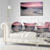 Designart White Waters at Guincho Beach Cascais' Seashore Throw Living Room, Sofa, High Quality Pillow Insert + Cushion Cover Printed On Both Side 20" Round view 2