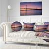 Designart Wonderful View of Lisbon Bridge' Pier Seascape Throw Living Room, Sofa, High Quality Pillow Insert + Cushion Cover Printed On Both Side 20" Round view 2