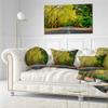 Designart Road Through Stunning Greenery' Landscape Throw Living Room, Sofa, High Quality Pillow Insert + Cushion Cover Printed On Both Side 20" Round view 2