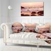 Designart Foam Waves Hitting Rocky Coast' Seashore Throw Cushion Pillow Cover for Living Room, Sofa 20" Round view 2