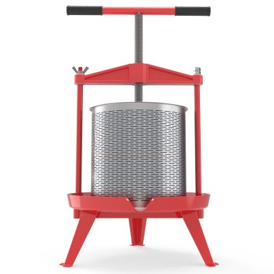 EJWOX Fruit Wine Press 3.69 Gal - Heavy-duty T-Handle & Cross-beam, Stainless Steel Juice Maker for Apple, Grape, Home Brewing