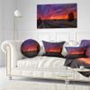 Designart Gorgeous Cloudy Sky During Fall' Landscape Throw Living Room, Sofa, High Quality Pillow Insert + Cushion Cover Printed On Both Side 20" Round view 2