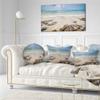 Designart Rocks on Typical Tropical Beach Photo Throw Living Room, Sofa, High Quality Pillow Insert + Cushion Cover Printed On Both Side 20" Round view 2