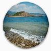Designart Small Isle Turkey Panorama' Seashore Throw Cushion Pillow Cover for Living Room, Sofa 20" Round view 1