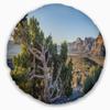 Designart Large Rock Canyon Panorama' Landscape Throw Living Room, Sofa, High Quality Pillow Insert + Cushion Cover Printed On Both Side 20" Round view 1