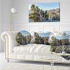 Designart Large Rock Canyon Panorama' Landscape Throw Living Room, Sofa, High Quality Pillow Insert + Cushion Cover Printed On Both Side 20" Round view 2