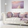Designart Path Through Blooming Heather' Landscape Throw Living Room, Sofa, High Quality Pillow Insert + Cushion Cover Printed On Both Side 20" Round view 2
