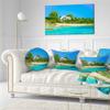 Designart House on The Island of Cyprus' Landscape Wall Throw Cushion Pillow Cover for Living Room, Sofa 20" Round view 2